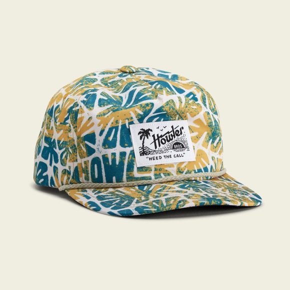 Howler Brothers Palm Print Cap in Blue and Gold - Picture 1 of 6